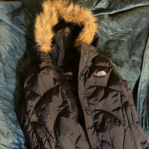 North Face hooded vest jacket — small